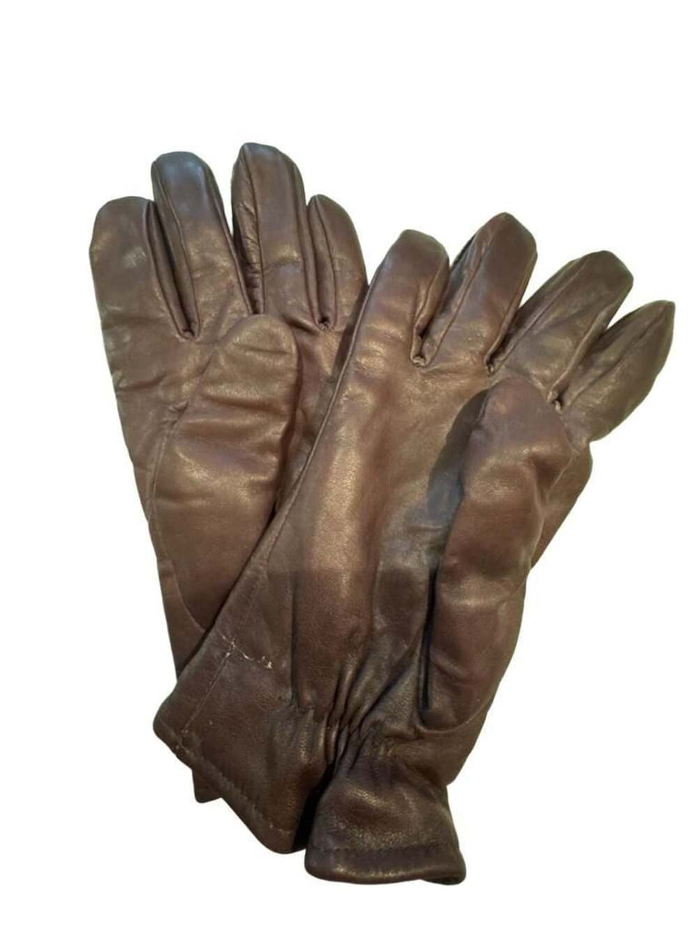 Eddie Bauer Vintage Outdoor Outfitters Brown Leather Lined Gloves Size Large
